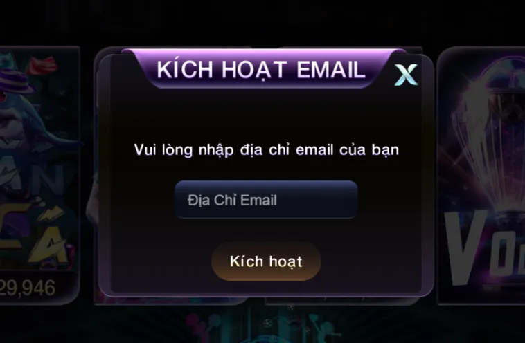 Quy trình kích hoạt tài khoản bằng email - bảo vệ người chơi.